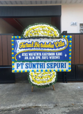 Papan Bunga Duka di Gerantung
